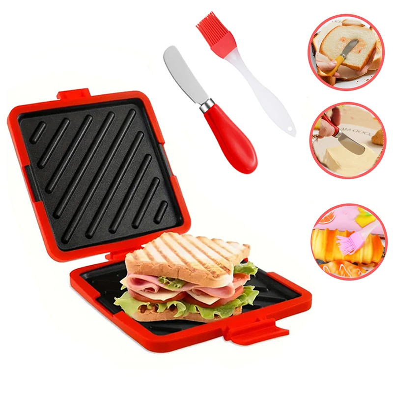 Kitchen Baking Set - Juego de 3 tostadoras de sándwiches
