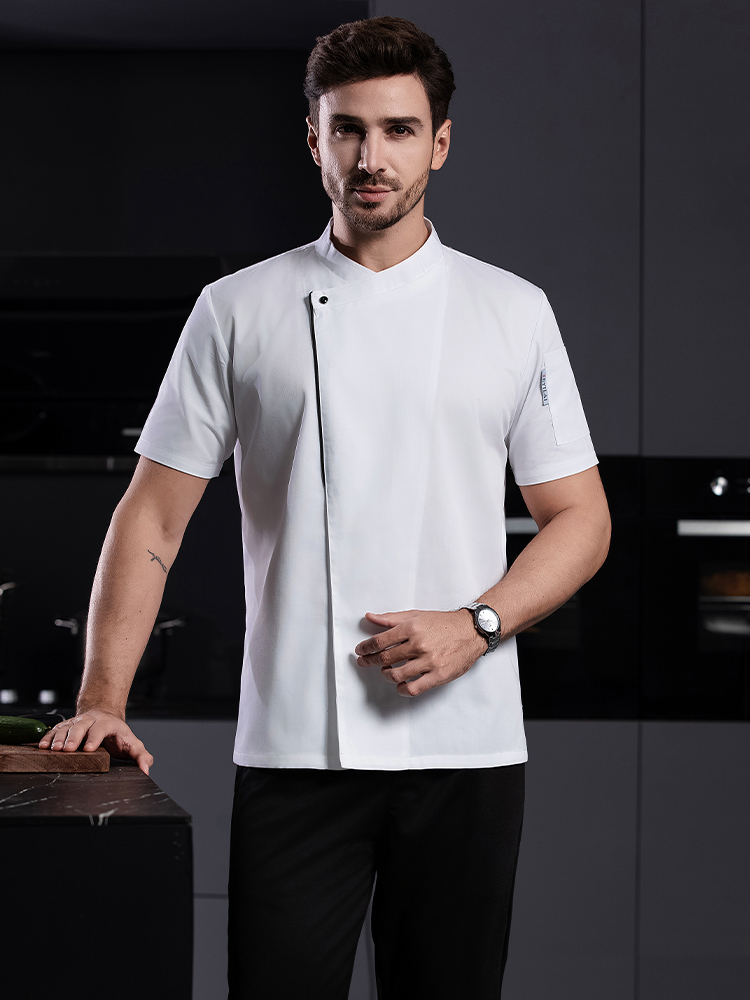 Kitchen Baker - Camisa blanca y negra para cocinar