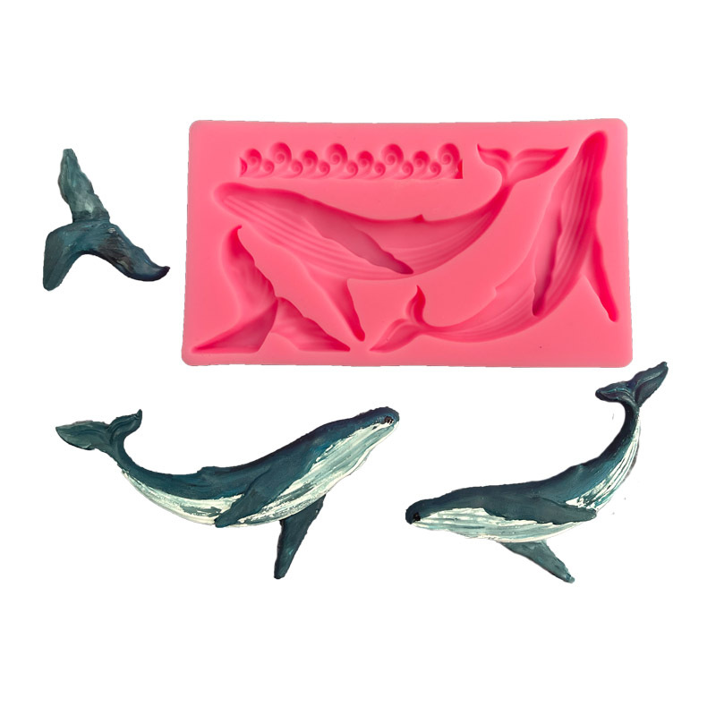 Kitchen Baking Supplies - Molde de silicona de ballena DIY,