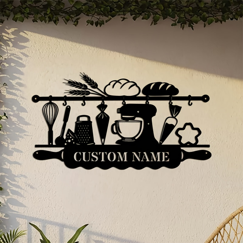 Kitchen Baking Area - Arte de Pared de Hierro Personalizado
