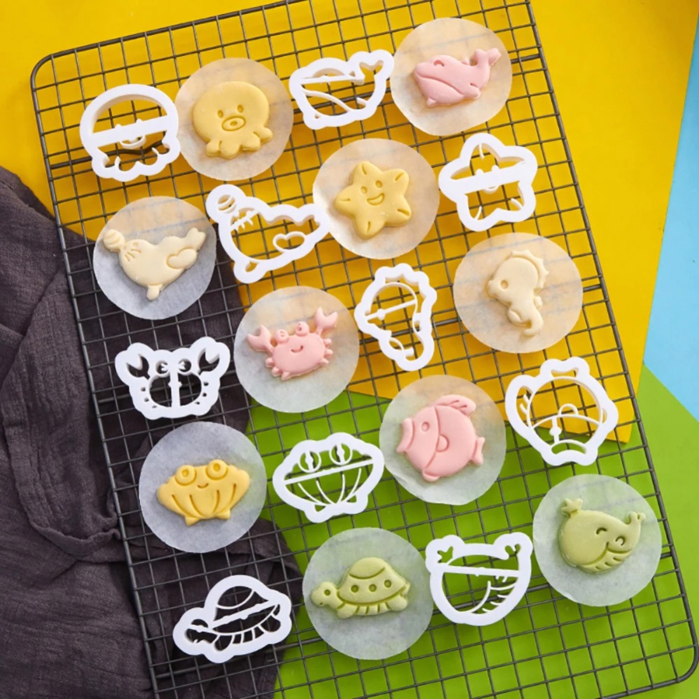 Kitchen Baking Supplies - Cortadores de Galletas de Animales Marinos,