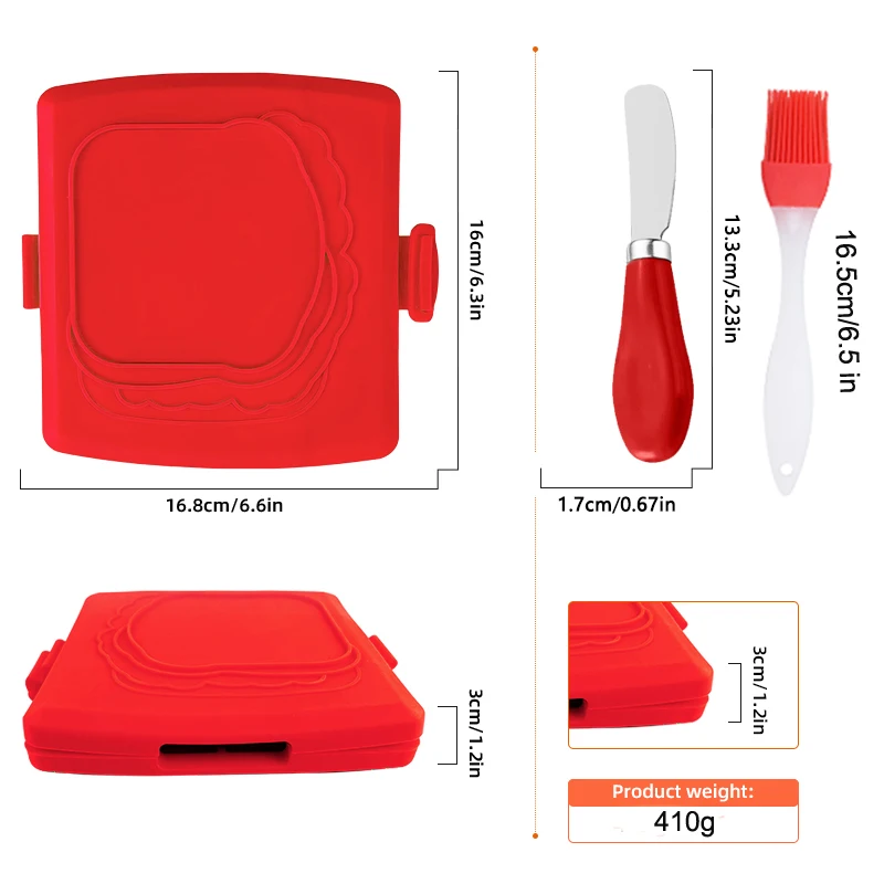 Juego de 3 tostadoras de sándw - Kitchen Baking Set reseña y precio