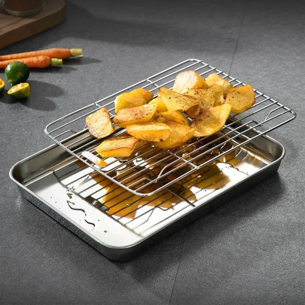 Bandeja de horno cuadrada port - Kitchen Baking Tray Rack reseña y precio