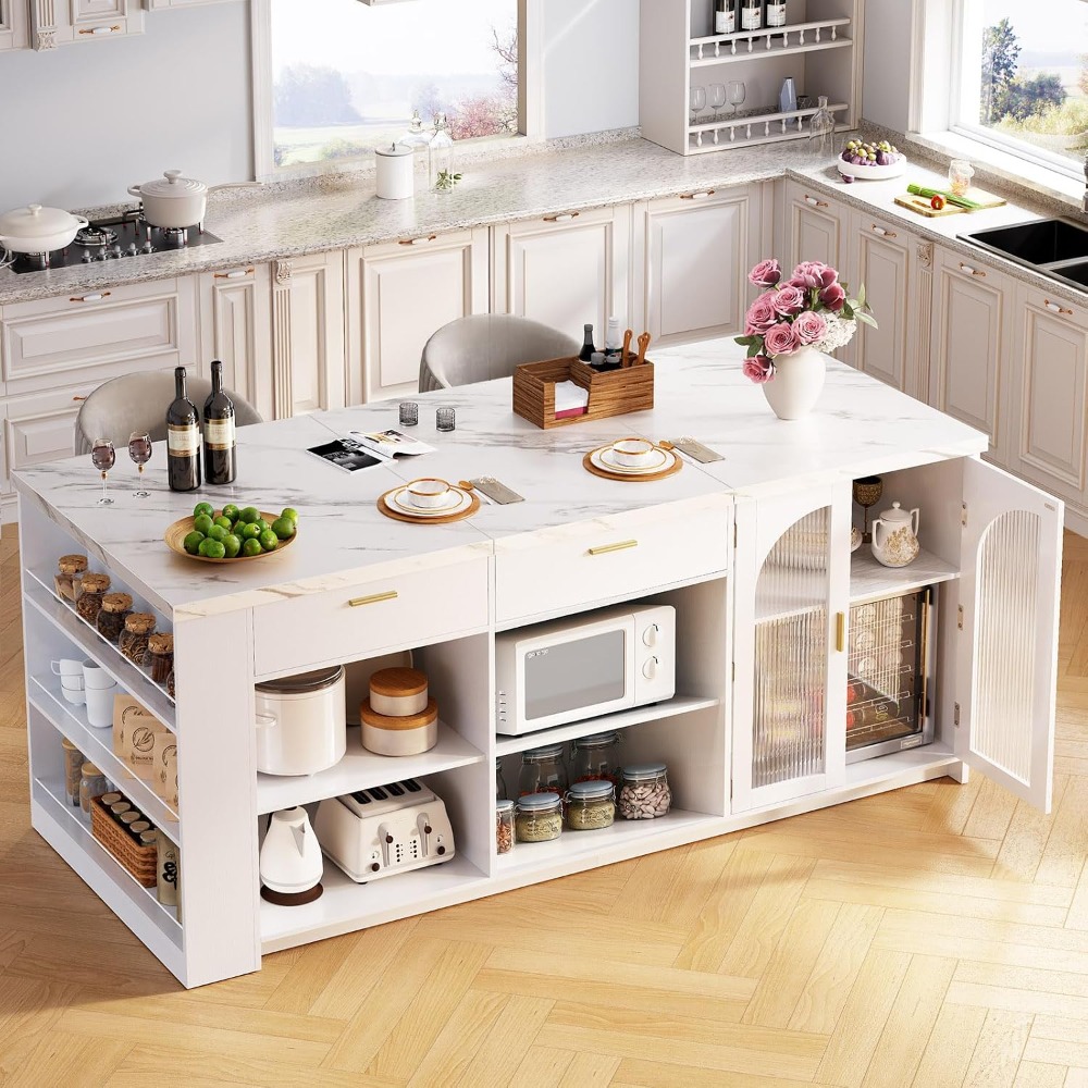 Isla de cocina grande de 71 pu - Kitchen Q reseña y precio