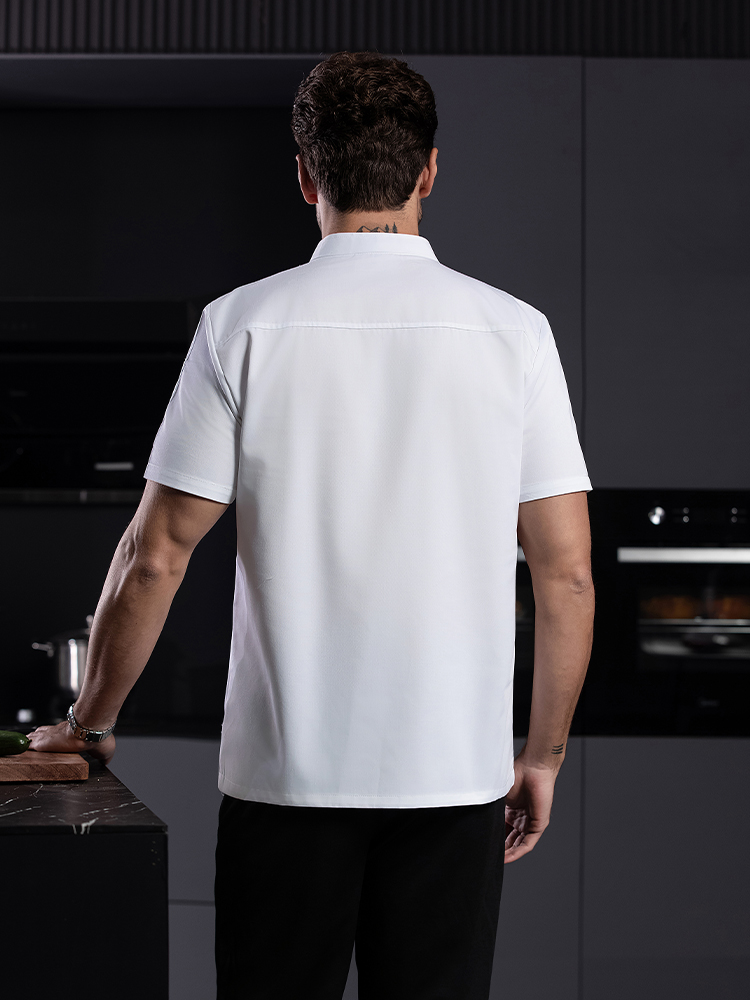 Camisa blanca y negra para coc - Kitchen Baker reseña y precio