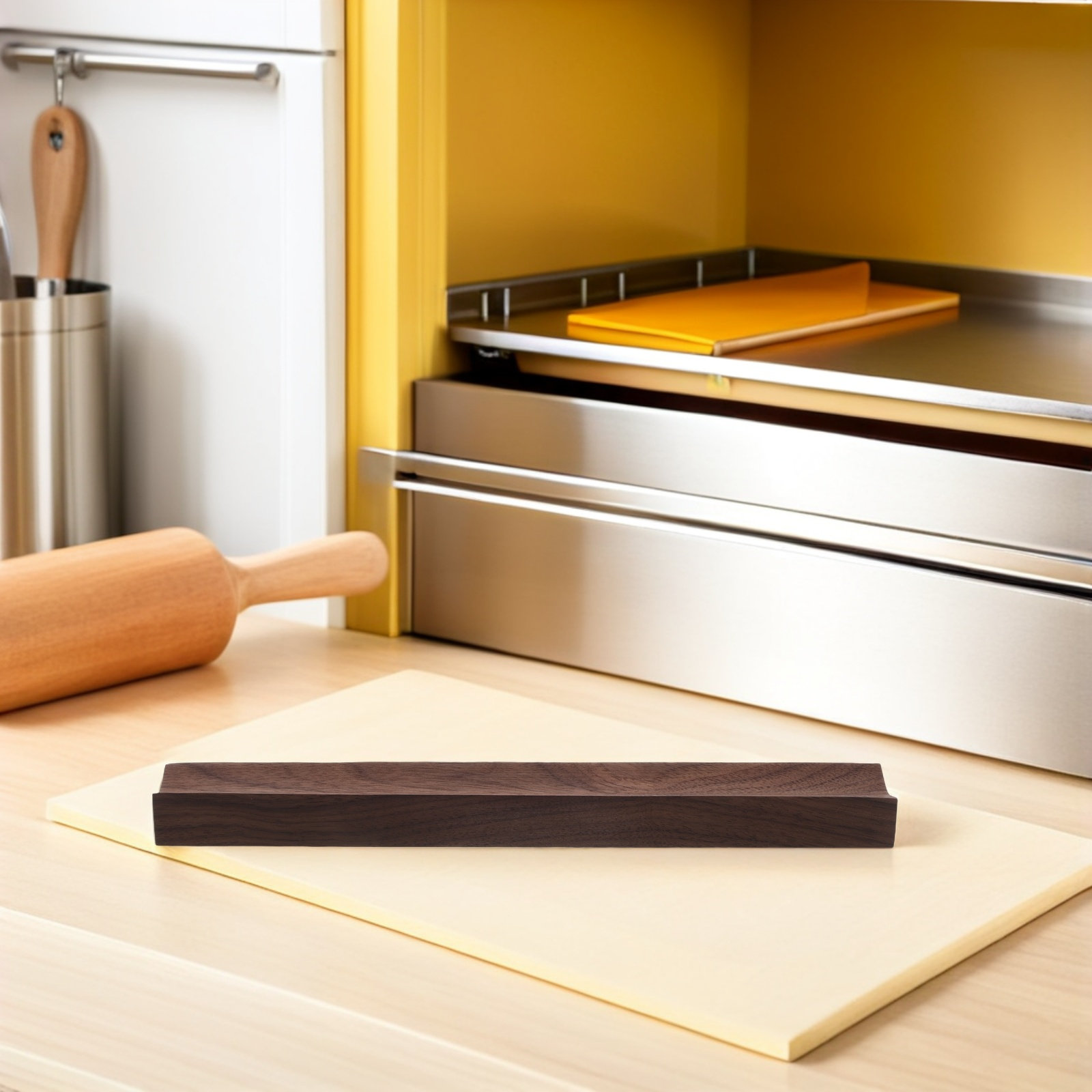 Soporte de madera para rodillo - Kitchen Baking Counter reseña y precio